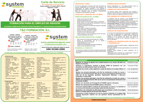 Carta de servicios System Zaragoza Revision12
